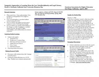 Poster Presented at the 2004 AAHE Conference