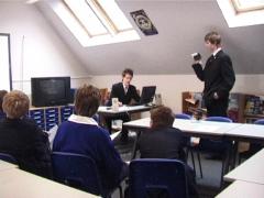 Alex videos the work of the research group