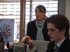 Karen: Working with students is helping me to sustain change. Shane (above) is videoing the research group.